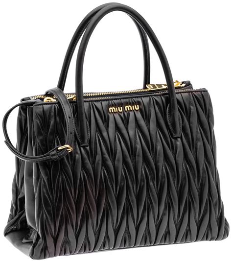 MIU MIU Nappa Matelasse Tote Bleuette 514106 